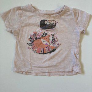 Kids Korner light pink short sleeve fox shirt